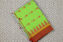 Show details for Olive Green and Red Pure Cotton saree with Allover Butta and Temple Border Picture of Olive Green and Red Pure Cotton saree with Allover Butta and Temple Border