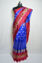 Picture of Bright Blue and Pink Pochampally Ikkat Silk Saree