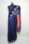 Picture of Navy Blue and Red Handloom Silk Saree