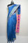 Picture of Teal Blue and Baby Pink Jamdani Silk Saree