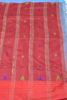 Picture of Sweet Grey and Red Jamdani Silk Saree