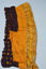 Picture of Dark Brown and Mango Yellow Bandani Cotton Zari Saree