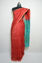 Picture of Light Red and Sea Green Handblock Chanderi Silk Saree