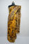 Picture of Dark Brown and Yellow Shibori and Batik Print Bhagalpuri Silk Saree