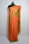 Picture of Orange and Green Bhagalpuri Silk Saree