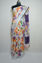 Picture of Violet and Orange Floral Design Rich Linen Cotton Saree