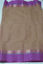 Picture of Khakhi and Purple Double Border Bengal Cotton Saree