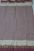 Picture of Ivory White and Maroon Stripes Bengal Cotton Saree