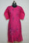 Picture of Dark Pink Round Neck Embroidered Kurta