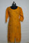 Picture of Mustard Yellow Round Neck Embroidered Kurta