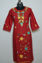 Picture of Red Round Neck Embroidered Kurta