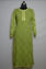 Picture of Hand Embroidered Olive Green Lucknow Chikankari kurti