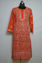 Picture of Hand Embroidered Red Lucknow Chikankari kurti