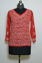 Picture of Hand Embroidered Red Georgette Lucknow Chikankari Short kurti
