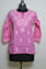 Picture of Hand Embroidered Pink Cotton Lucknow Chikankari Short kurti
