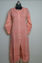 Picture of Hand Embroidered Peach Cotton Lucknow Chikankari kurti