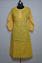 Picture of Hand Embroidered Yellow Cotton Aari  Lucknow Chikankari kurti