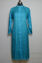 Picture of Hand Embroidered Blue Pure Silk Lucknow Chikankari kurti