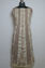 Picture of Hand Embroidered Nude and Brown Cotton and Net Lucknow Chikankari Anarkali Top Material