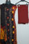 Picture of Black, Yellow and Red Tie and Dye Bandhani Cotton Dress Material