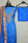Picture of Blue Tie and Dye Bandhani Art silk Kundan and Gota Dress Material