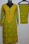 Picture of Hand Embroidered Olive Green Rayon Lucknow Chikankari Suit