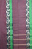 Picture of Plain Style Dark Maroon Bengal Cotton Saree with Green Double Border