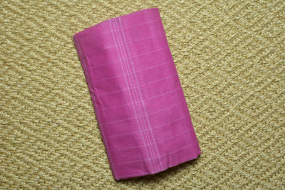 Picture of Light-Pink Bengal Cotton Saree with Dark-Maroon Floral Border