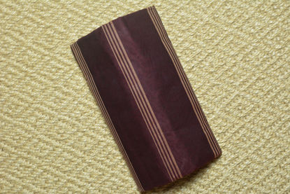 Picture of Plain Style Dark Maroon Bengal Cotton Saree with Green Double Border