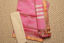 Picture of Pink and Ivory White Mangalagiri Silk Dress Material