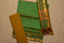 Picture of Green and Mustard Yellow Mangalagiri Silk Dress Material