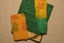 Picture of Green andYellow Block Print Mangalagiri Cotton Dress Material