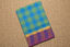 Picture of Blue and Yellow Checks Mangalagiri Handloom Cotton Saree