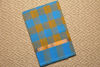 Picture of Mustard Yellow and Blue Checks Mangalagiri Handloom Cotton Saree