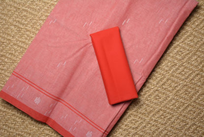Picture of Peach Bengal Cotton Saree