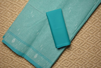 Picture of Sea Blue Bengal Cotton Saree
