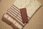 Picture of Cream and Brown Stripes Bengal Cotton Saree