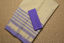 Picture of Cream and Lavender Stripes Bengal Cotton Saree