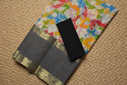 Picture of Multi Colour Floral Bengal Cotton Saree