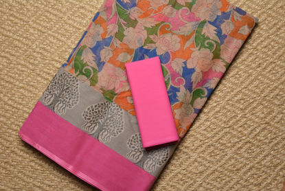 Picture of Multi Colour Floral Bengal Cotton Saree