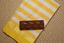 Picture of White and Yellow Big Stripes Bengal Cotton Saree with Yellow border