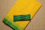 Picture of Yellow and Green Plain Bengal Cotton Saree with green border