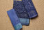 Picture of Indigo and Violet Batik Print Maheshwari Silk Dress Material