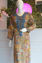Picture of Hand Embroidered Blue Chiffon Printed Lucknow Chikankari kurti