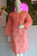 Picture of Hand Embroidered Peach Cotton Lucknow Chikankari Kurti