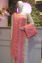 Picture of White and Baby Pink Tie and Dye Bandhani Silk Cotton Dress Material