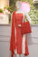 Picture of White and Red Tie and Dye Bandhani Silk Cotton Dress Material
