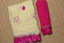 Picture of Ivory White and Pink Bandhani Georgette Saree