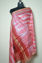 Picture of Red and White Shibori Bhagalpuri Silk Dupatta