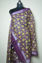 Picture of Purple Floral Linen Dupatta